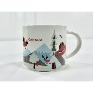 New Starbucks You Are Here Canada Coffee Mug 14oz YAH Collection 2014 Red Blue